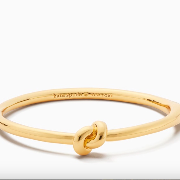 NEW Kate Spade Sailor's Knot Hinge Bangle Bracelet Gold w/ Receipt - Picture 1 of 5